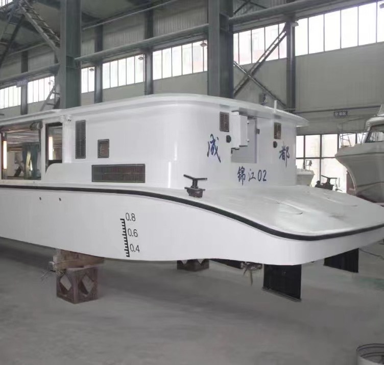 52ft 16m Electric Pleasure Boat Electric Engine White  Fishing Boat 15 to 20 Ft fiberglass Work Point Boat 0.5m