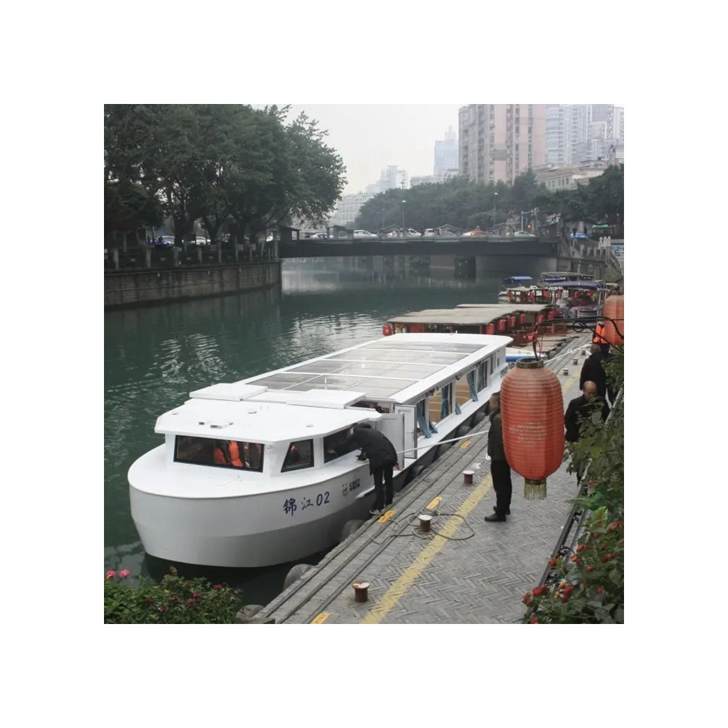 52ft 16m Electric Pleasure Boat Electric Engine White  Fishing Boat 15 to 20 Ft fiberglass Work Point Boat 0.5m