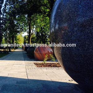 Garden Marble Stone Rolling Rotating Ball Water Fountain Black Granite Sphere Fountain Marble Fountain