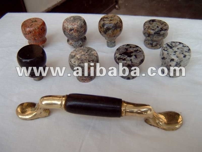 black granite stone knob for cabinet