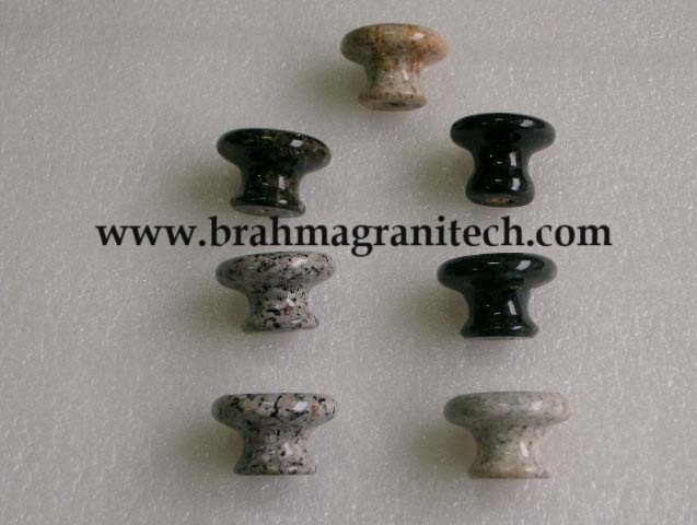 black granite stone knob for cabinet