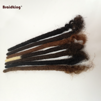 Braidking Straight Hair Dread Locks 100% Handmade Afro Kinky Curly Natural Micro Human Hair Crochet Dreadlocks Extension