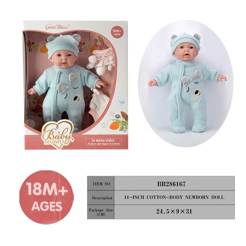 11 INCH COTTON BODY NEWBORN DOLLS FOR GIRLS