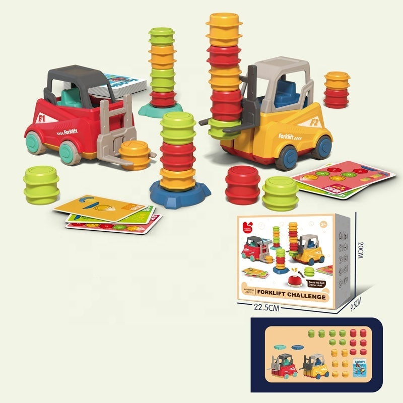 Montessori Educational Toys for 3 Year Old, Kids Toy Forklifts Sorting & Stacking Toys for Toddler, Preschool Stem Learning Toys