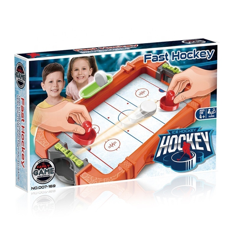 Top Rod Toy ice Hockey Game Set - Perfect Hockey Toy + Gameroom Game for Kids + Family - Mini Tabletop Rod Hockey Board + Pucks