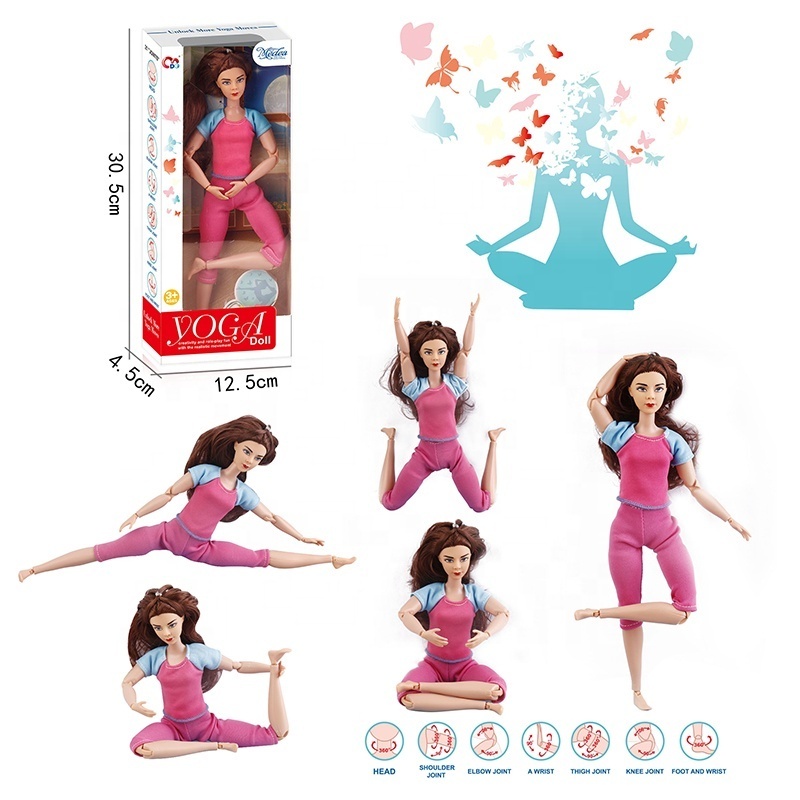 Made To Move 21 Flexible Joints doll 11.5 inch pvc fashion girl doll yoga body for Children Gifts