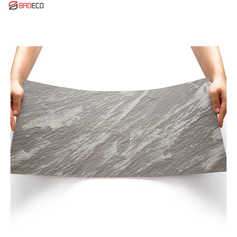 Modified clay imitation marble or stone flexible tile for exterior wall and ceiling trim