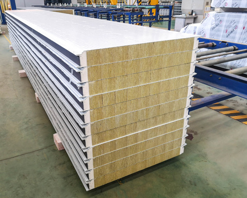 50-200mm factory customized fireproof, thermal insulation and sound insulation rock wool sandwich panel