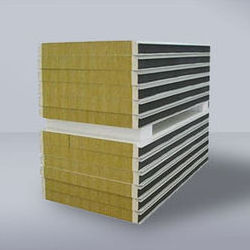 Low cost fireproof and soundproof color steel sandwich panel wall panel and roof slate rock wool sandwich panel