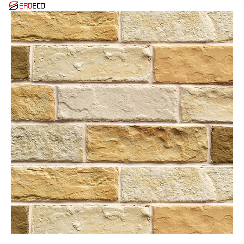 light thin cost saving rough flexible stone brick veneer tile look porcelain floor brick wall tile