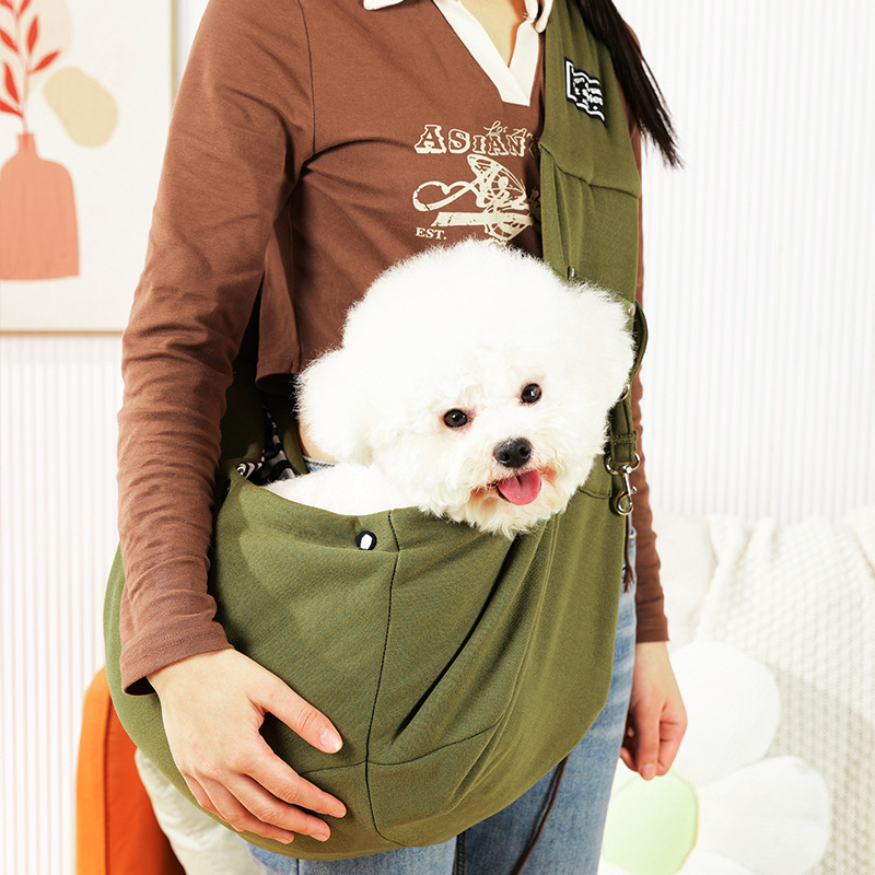 Wholesale Small Dog Sling Carrier Pet Backpack with Extra Pocket Storage Wholesale Dog Sling Storage Pocket