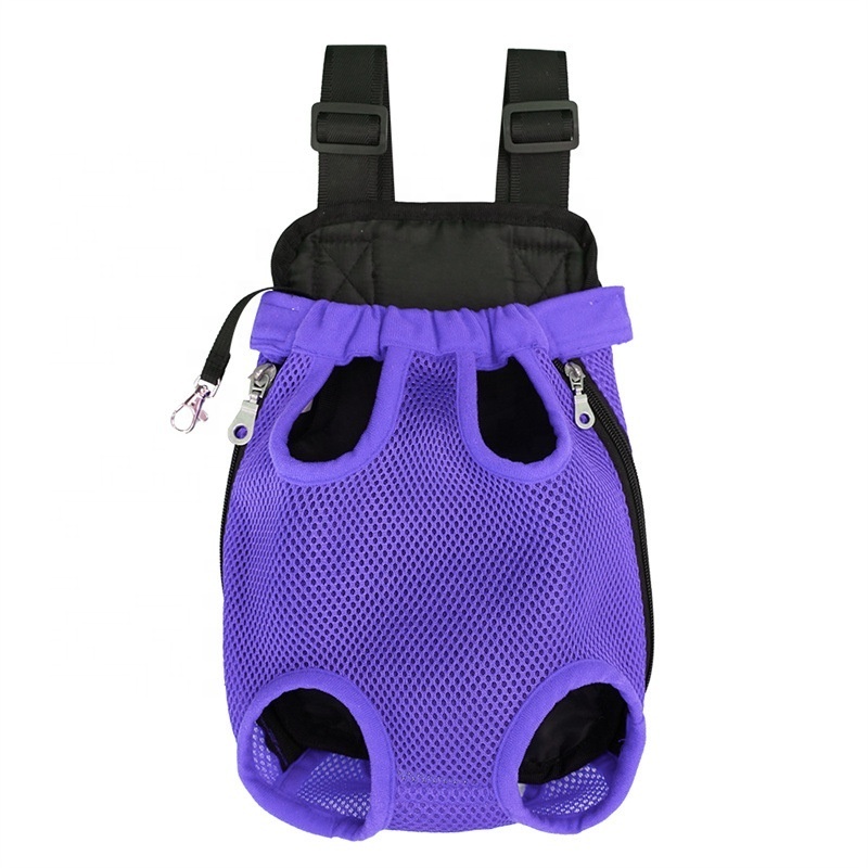 Pet Dog Carrier Backpack Small Dog Front Backpack Ventilated Mesh Dog Travel Back Pack with Safety Belt