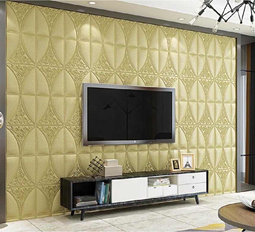 bedroom dinning room home ktv 3D foam wallpaper decorative wall panel