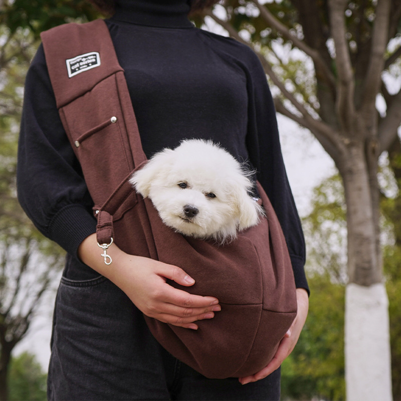 Wholesale Small Dog Sling Carrier Pet Backpack with Extra Pocket Storage Wholesale Dog Sling Storage Pocket