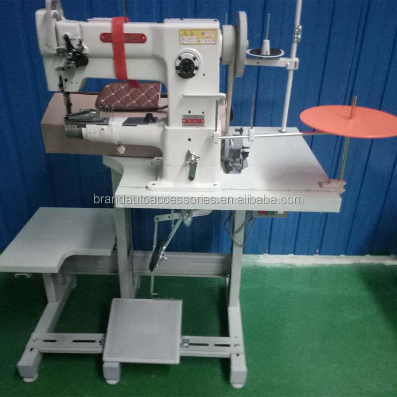 Two needles and single needles 5d leather & pvc coil car mat sewing machine