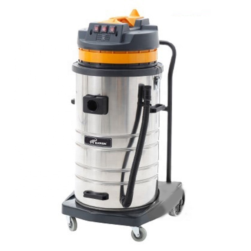 3000w 3 motor 80L yellow colour industrial wet and dry vacuum cleaner for car washing factory warehouse heavy dust