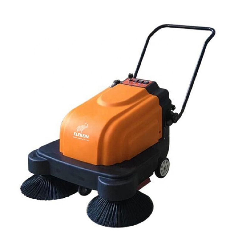 CE approved AS690 blue color fashion design low noise easy operate battery powered sweeping machine with spray water function