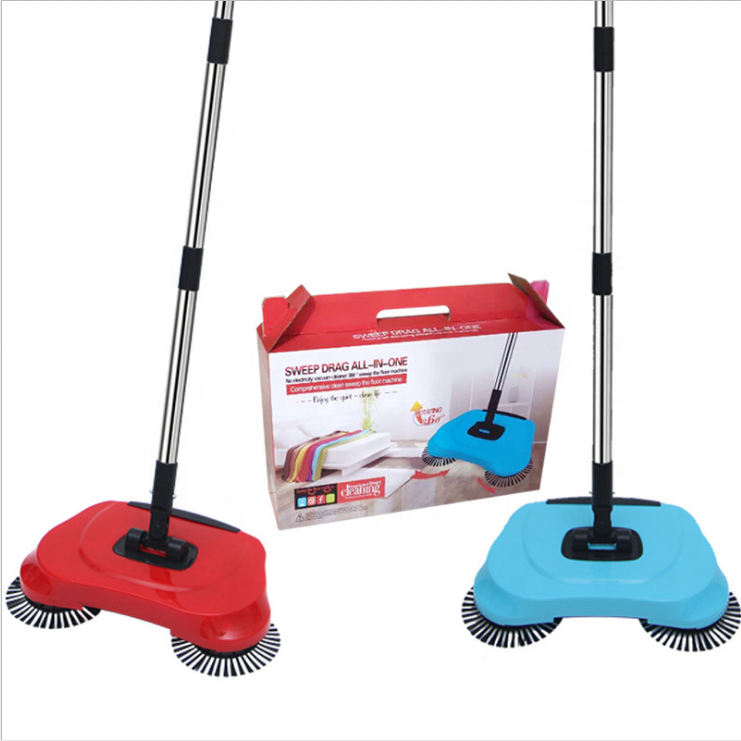 2024 new original lightweight automatic home manual hand push auto floor sweeper dustpan broom for sweeping hard floor cleaning