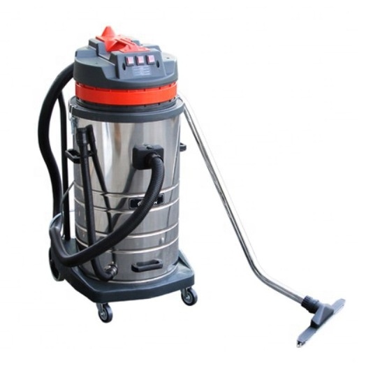 3000w 3 motor 80L yellow colour industrial wet and dry vacuum cleaner for car washing factory warehouse heavy dust