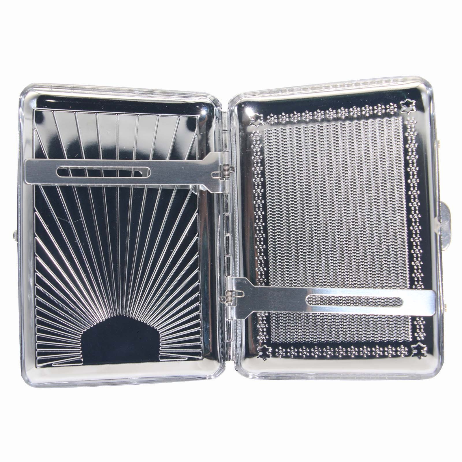 Metal Cigarette Case Smoke Double Sides Sublimation Cigar Tin Vintage Tobacco Cigarette Box for 16 Cigarettes