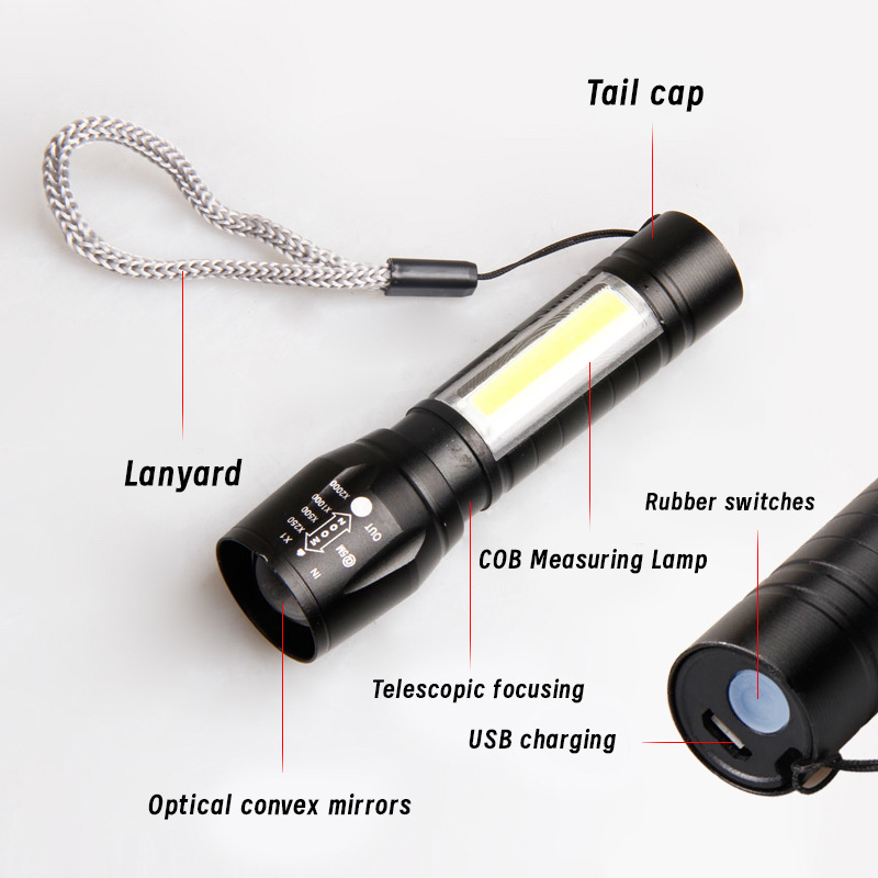 Portable Pocket Mini Gift Souvenir Zoomable Aluminum Battery Led Keychain Powerful 400 Lumen Light Torch Flashlight Magnetic