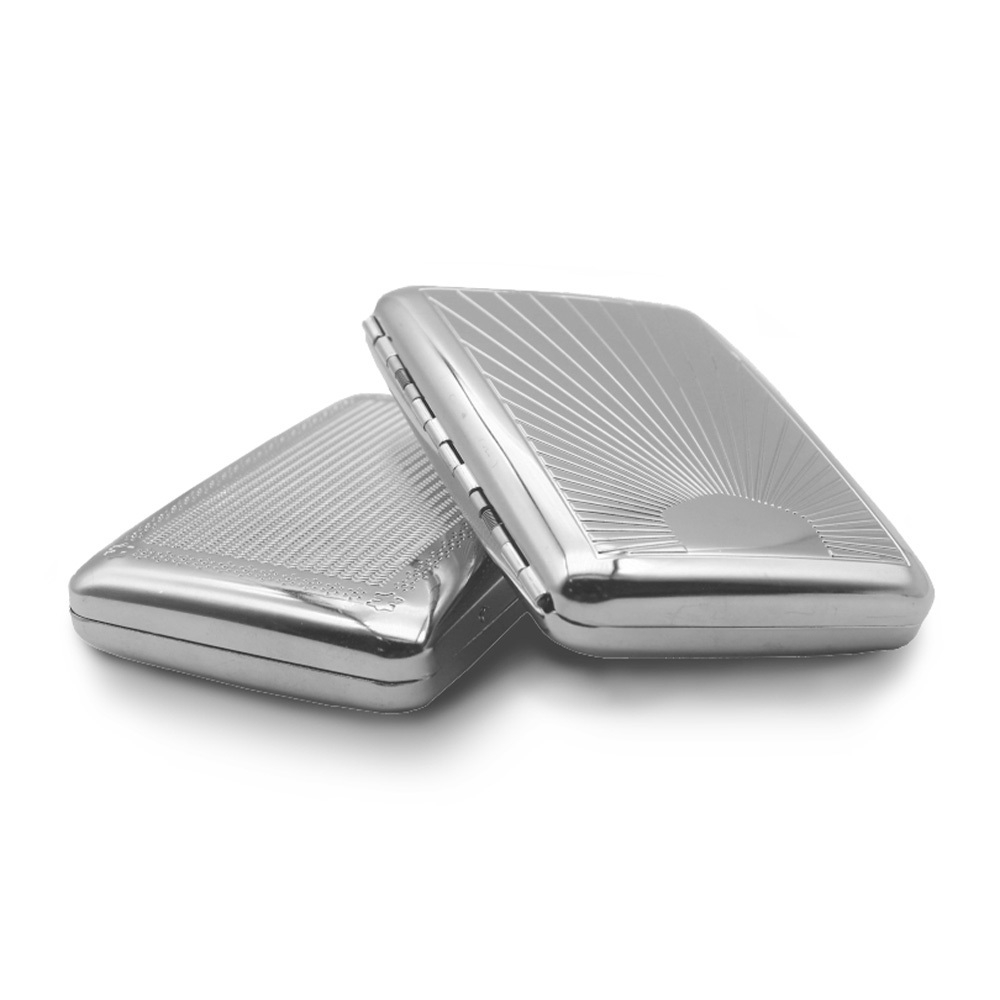 Metal Cigarette Case Smoke Double Sides Sublimation Cigar Tin Vintage Tobacco Cigarette Box for 16 Cigarettes