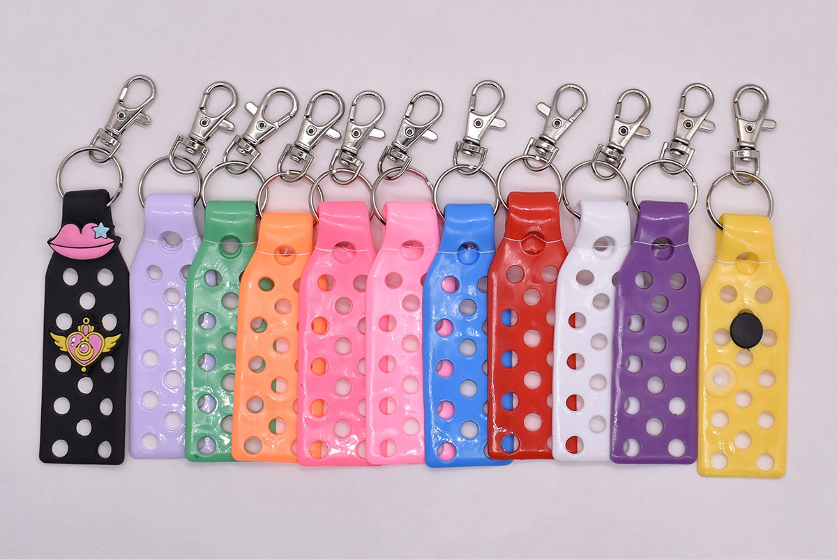 Wholesale Soft Silicone PVC Key ring Accessories Gift Croc Charms Keychain For Keychain