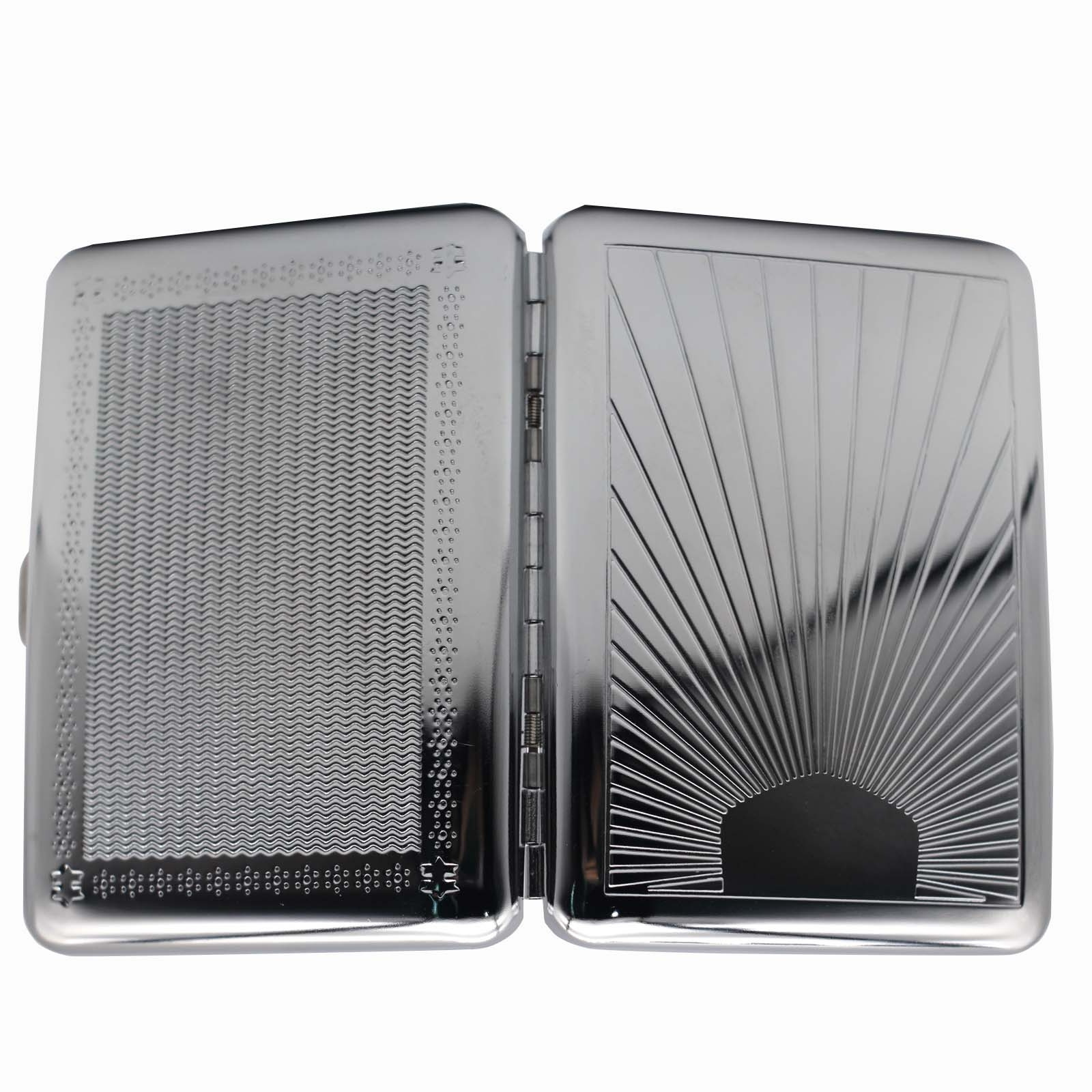 Metal Cigarette Case Smoke Double Sides Sublimation Cigar Tin Vintage Tobacco Cigarette Box for 16 Cigarettes