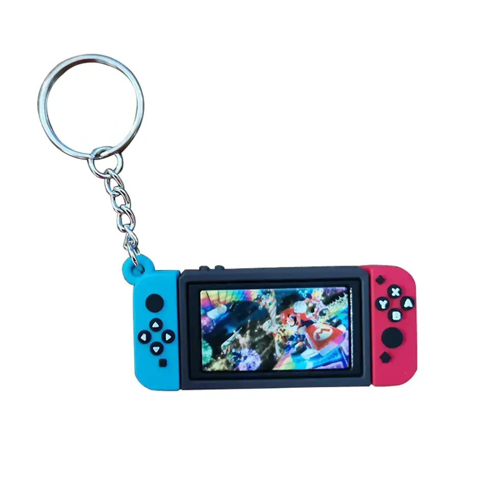 Hot Sale Animal Crossing  Keychain  Style Silk Screen Printed for Key Holder Game Soft PVC Keychain