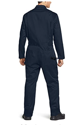 Hot selling lots Men's Long Sleeve Zip-Front Coverall Twill  Resistant Work Coverall Action Back Jumpsuit with  Multi Pockets