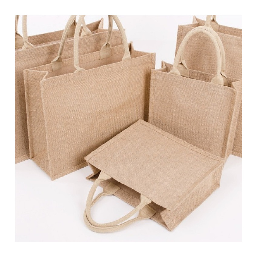 Raw Jute Yarn Eco Friendly Wholesale Natural Products Jute Tote bag 100% Nature New Design Export Oriented from Bangladesh