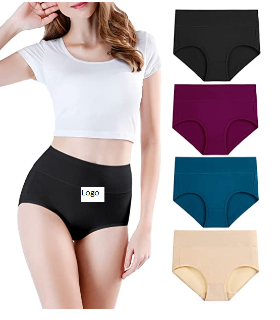 Women's High Waisted Cotton Underwear Ladies Soft Full Briefs Panties hot selling panties from Bangladesh