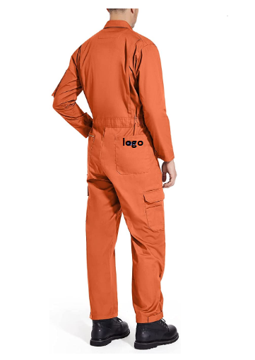 Men's Long Sleeve Coverall Big-Tall Work Jumpsuit Construction Pants 65% Polyester 35% Cotton Zipper closure Machine Wash lots