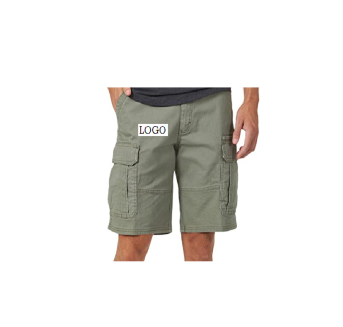 Men's Classic Cargo Stretch Short 98% Cotton 2% Spandex Wholesale Stock Hip Hop Drawstring Shorts Pants Cargo Shorts For Men