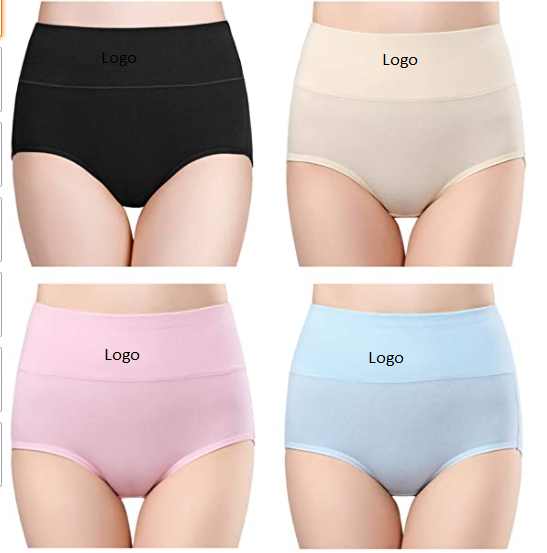 Women's High Waisted Cotton Underwear Ladies Soft Full Briefs Panties hot selling panties from Bangladesh