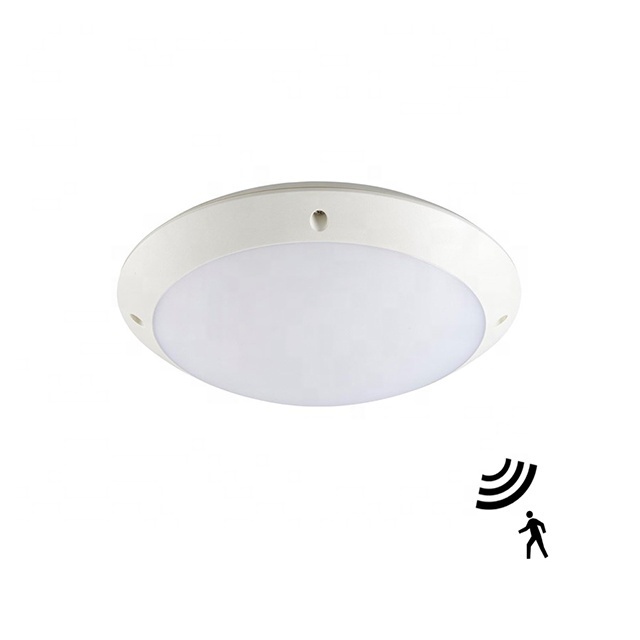 Modern Sufrace Mounted Dustproof Ip65 LED Bulkhead Light Emergency Sensor Round Ceiling Downlight Outdoor Light 20w