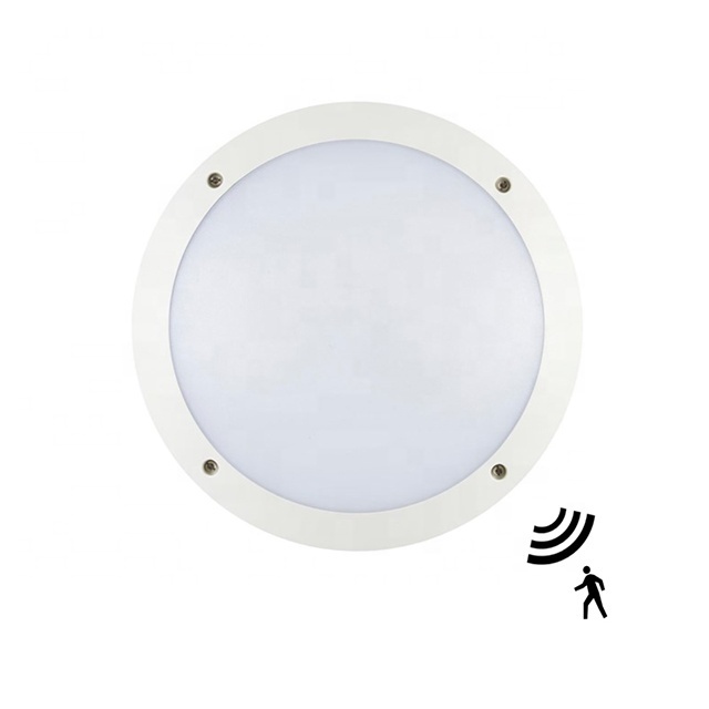 Modern Sufrace Mounted Dustproof Ip65 LED Bulkhead Light Emergency Sensor Round Ceiling Downlight Outdoor Light 20w