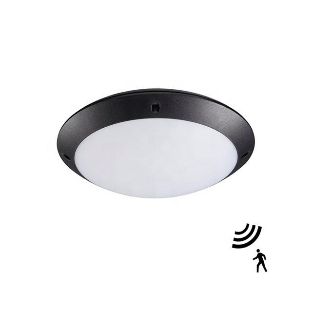 Modern Sufrace Mounted Dustproof Ip65 LED Bulkhead Light Emergency Sensor Round Ceiling Downlight Outdoor Light 20w