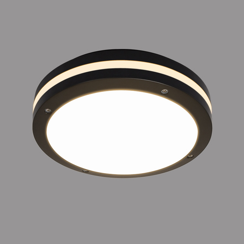 Exterior lamps Circular Round Lights Outdoor Wall Ceiling Mounted Lighting LED Bulkhead Light Fitting IP65 IK10