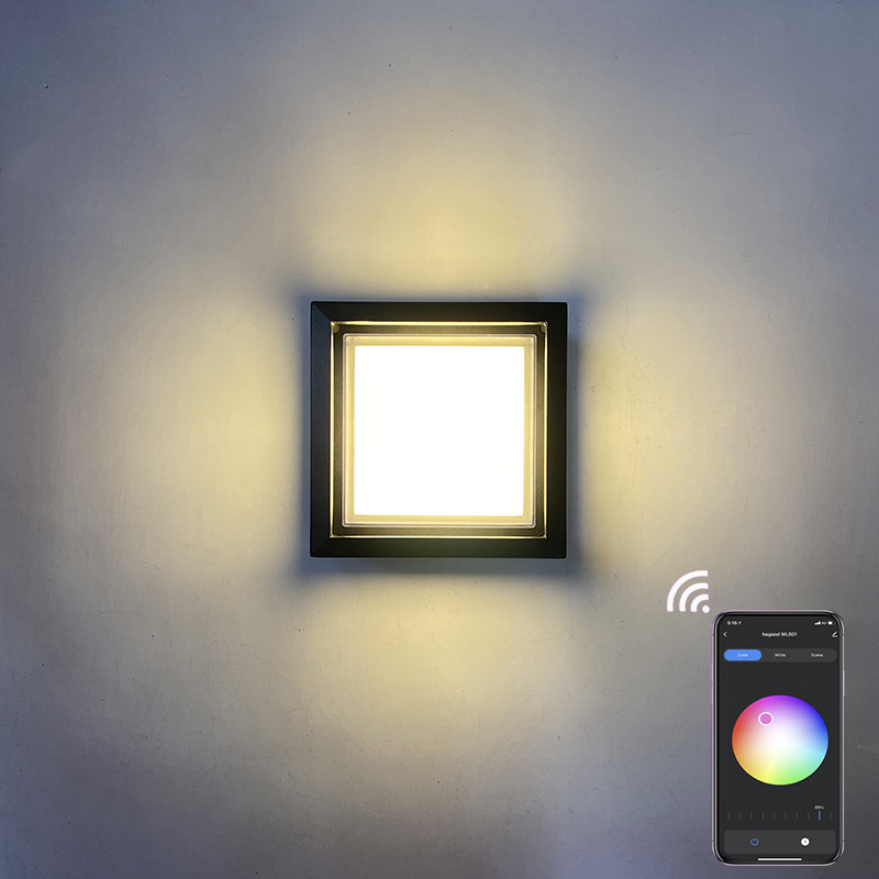 Tuya Outdoor Wall Light Smart LED Wall Light For Outdoor RGB LED Wall Light