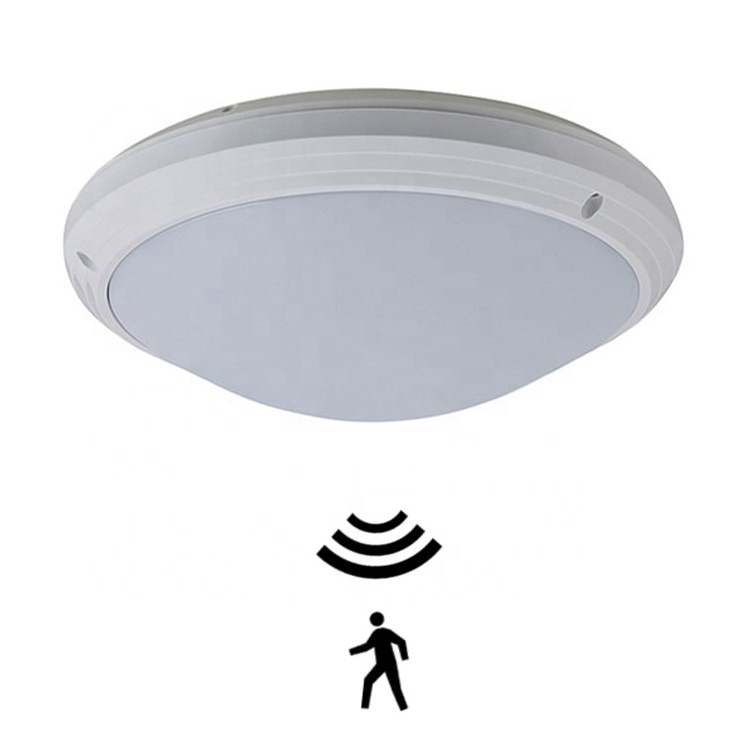 Die Cast Aluminum Round ceiling Light Outdoor IP66 LED Bulkhead Light 12w 18w  With Pir Sensor Exterior Moisture-proof Wall Lamp