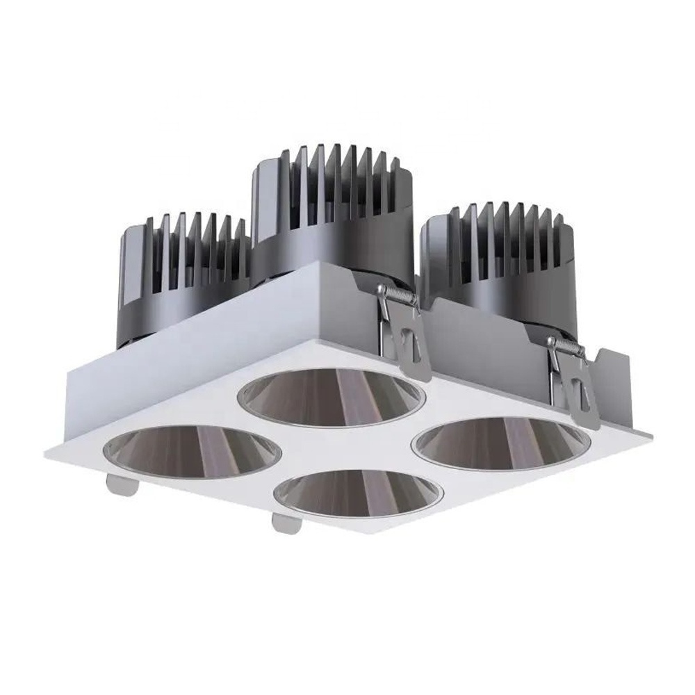 Double Triple Quadruple LED Lights LED Recessed Retrofit Downlights Square Ceiling Downlight