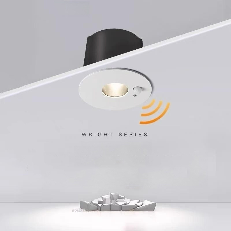 Recessed Mounted Ceiling LED Spot Light with Motion Sensor LED Downlight 10W COB LED Downlight with PIR Sensor