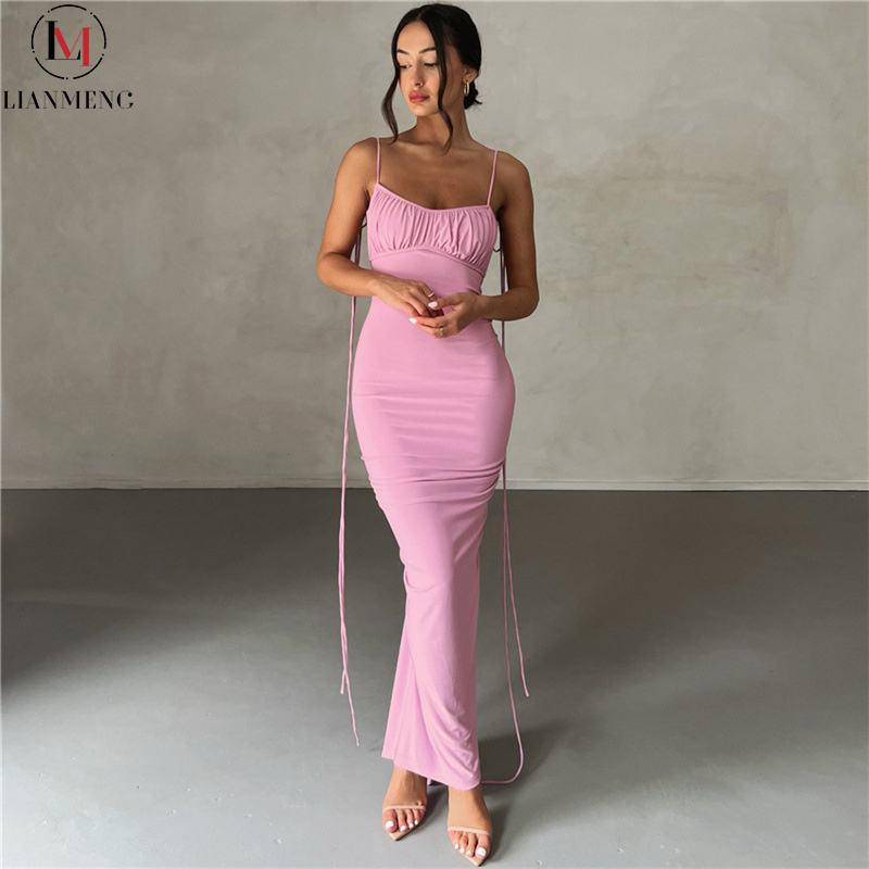 LIANEMENG AB219 Custom Ladies Dress Very Hot Sexy Dresses Clothing Summer Suspenders Sexy Dress