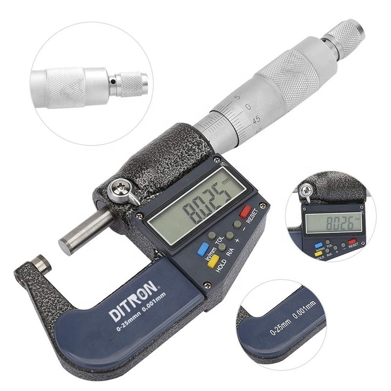 Digital Micrometer 0.001 mm 0-25mm Electronic Outside Micrometer Caliper with Scale Line Micrometer Gauge Measuring Tool