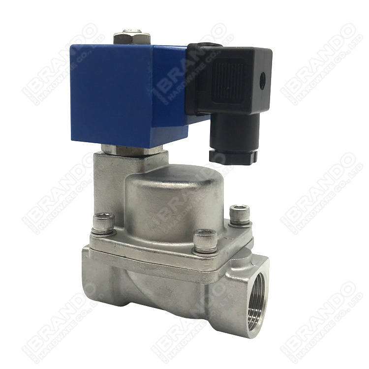 1/2'' High Pressure Normally Closed Water Air Gas Stainless Steel Solenoid Valve 10 MPa 12VDC 24VDC 12 MPa 24VAC 110VAC 220VAC