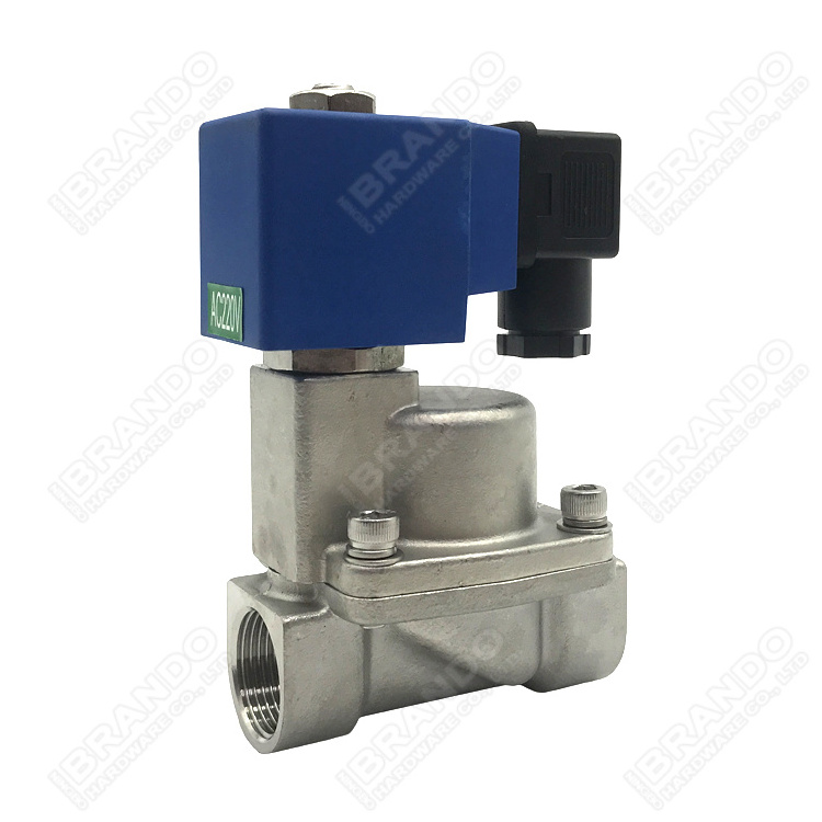 1/2'' High Pressure Normally Closed Water Air Gas Stainless Steel Solenoid Valve 10 MPa 12VDC 24VDC 12 MPa 24VAC 110VAC 220VAC