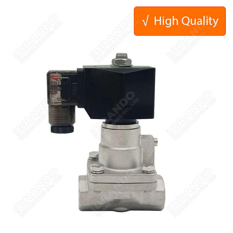 High Pressure Brass Stainless Steel Solenoid Valve For Steam Hot Water High Temperature Liquid 24V 110V 220V