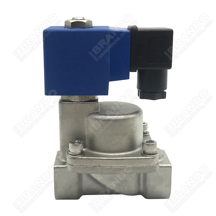 1/2'' High Pressure Normally Closed Water Air Gas Stainless Steel Solenoid Valve 10 MPa 12VDC 24VDC 12 MPa 24VAC 110VAC 220VAC