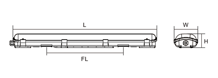 Water Proof Linear Fixture Triproof 1.2m IP65 T5 T8 tube led tube batten light Led Vapor Tight Lights